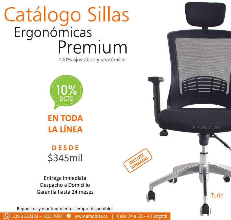sillas ergonómicas premium - ofisillas