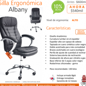 Silla ergonómica albany