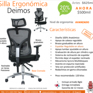 Silla ergonómica deimos